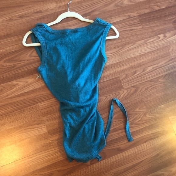 Michael Stars Wrap Green Tie Tunic - Picture 6 of 16